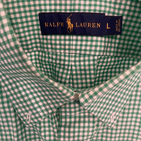 Ralph Lauren Green Checkered Men's Shirt - Picture 3 of 3